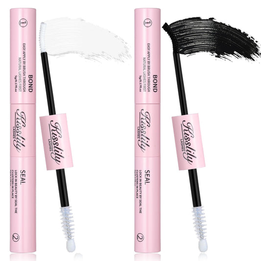 Kisslily Lash Cluster Glue dual-ended design for secure all-day wear.