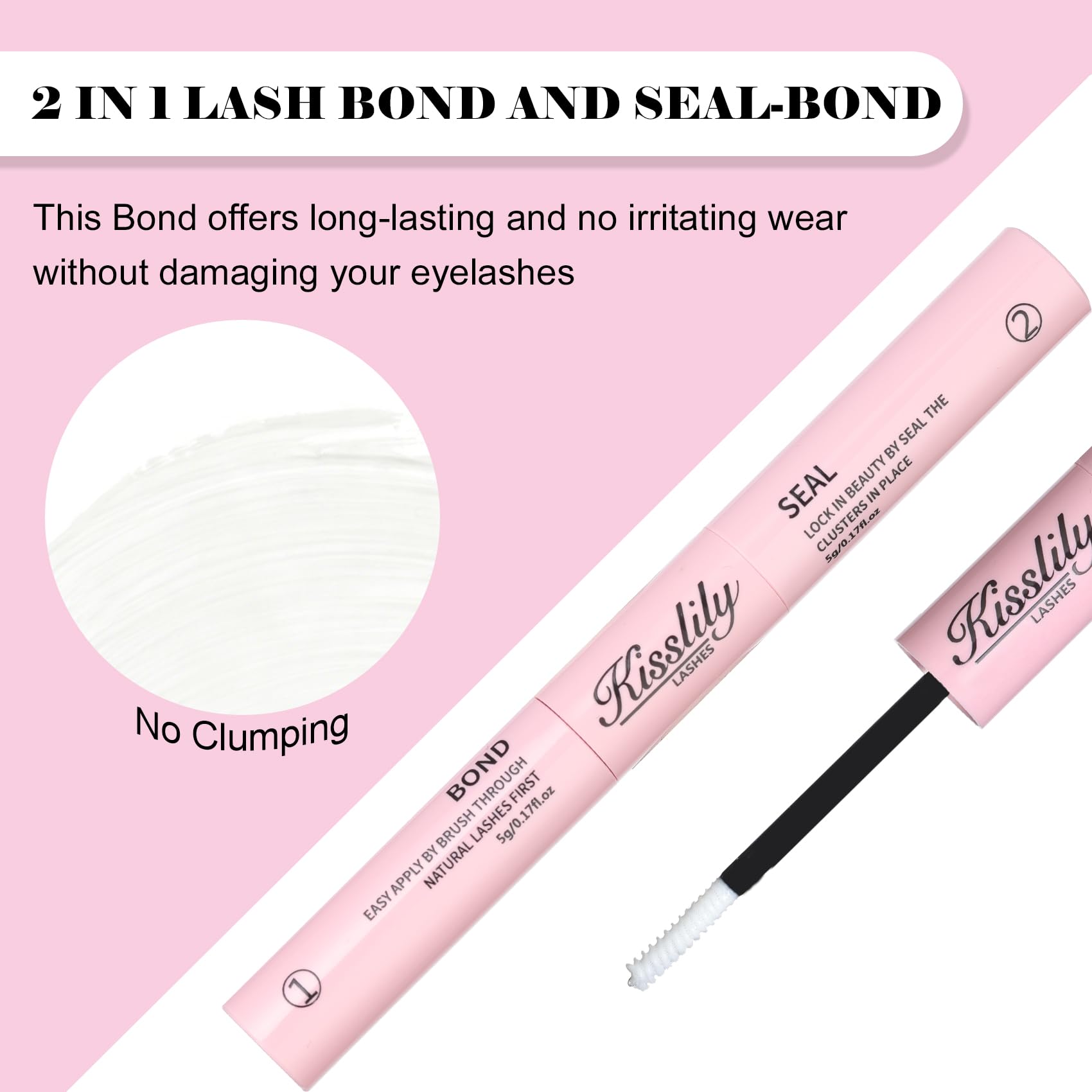 Kisslily waterproof glue dries fast with no smudging