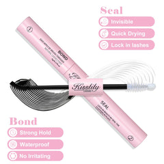Kisslily lash glue waterproof formula delivers fast drying and sweat resistance.