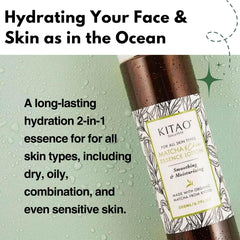 Applying KITAO Matcha Face Lotion in a daily skincare routine