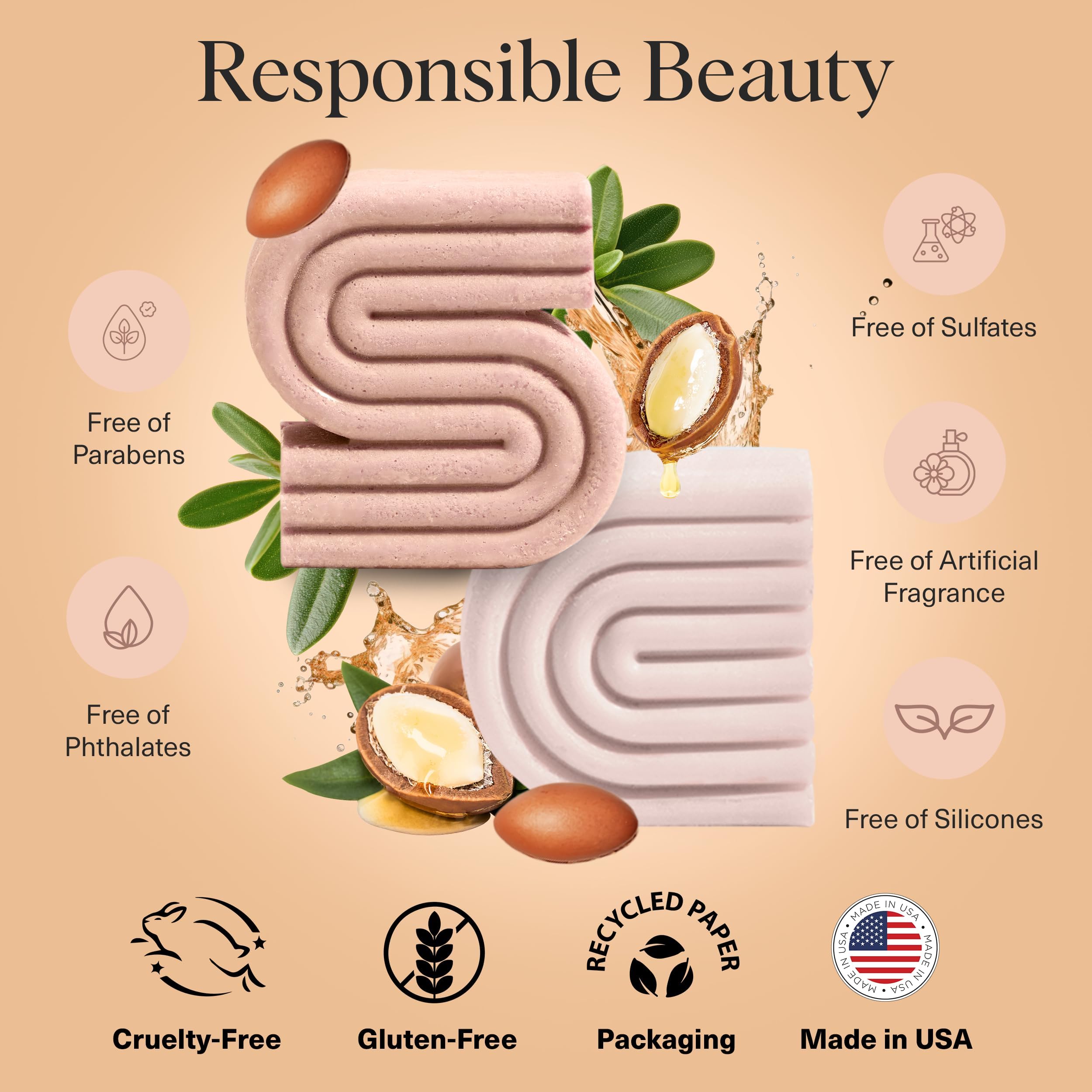 Kitsch Argan Oil Conditioner Bar is an eco-friendly, plastic-free conditioning option.