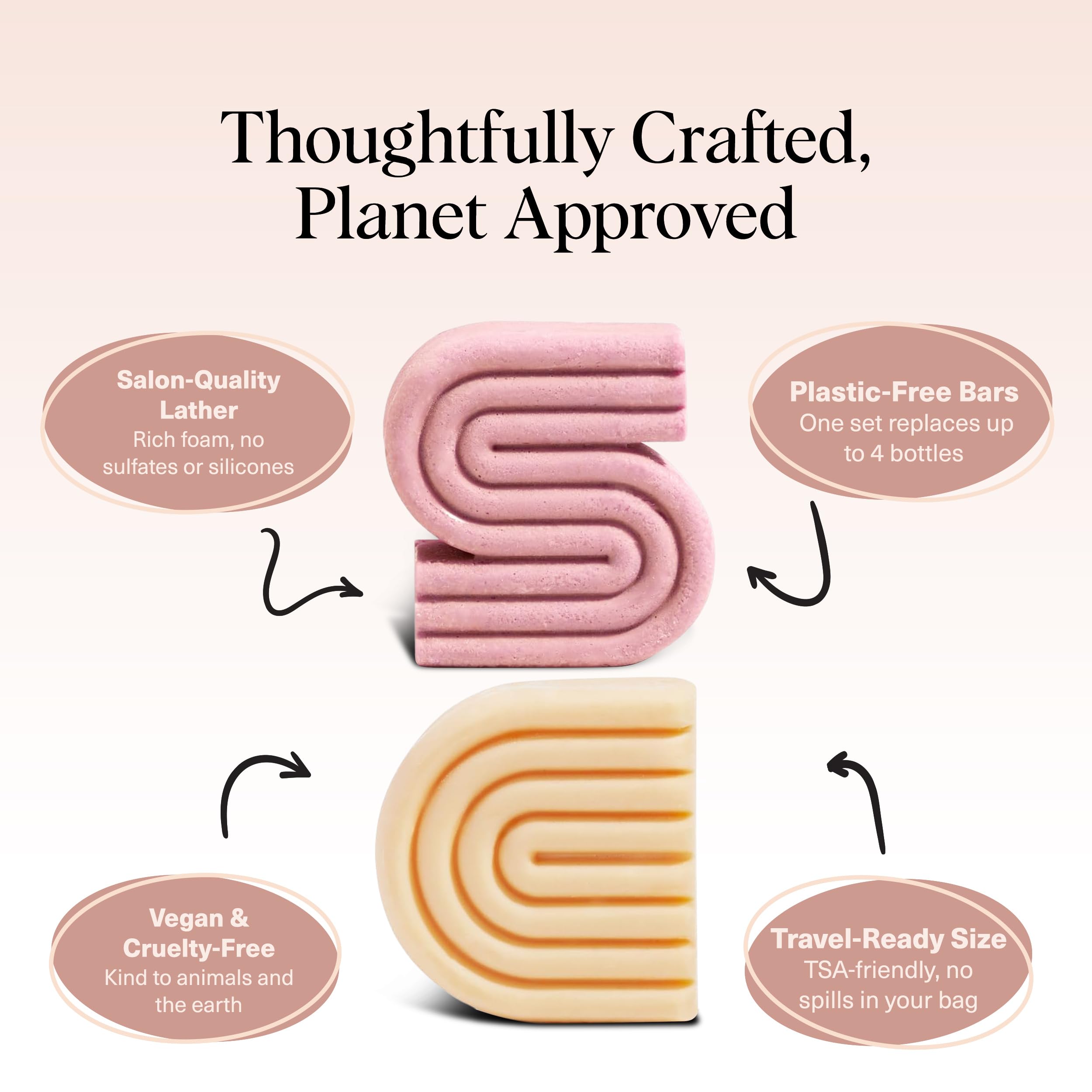 Kitsch Castor Oil Shampoo Bar lather cleanses the scalp with gentle, plant-based care.