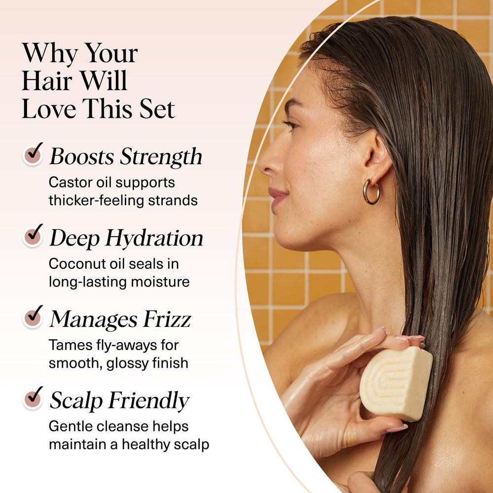 Kitsch Coconut Oil Conditioner Bar packaging emphasizes travel-friendly, convenient conditioning.