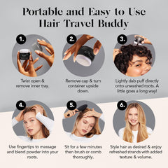 Kitsch dry shampoo powder no white cast on hair