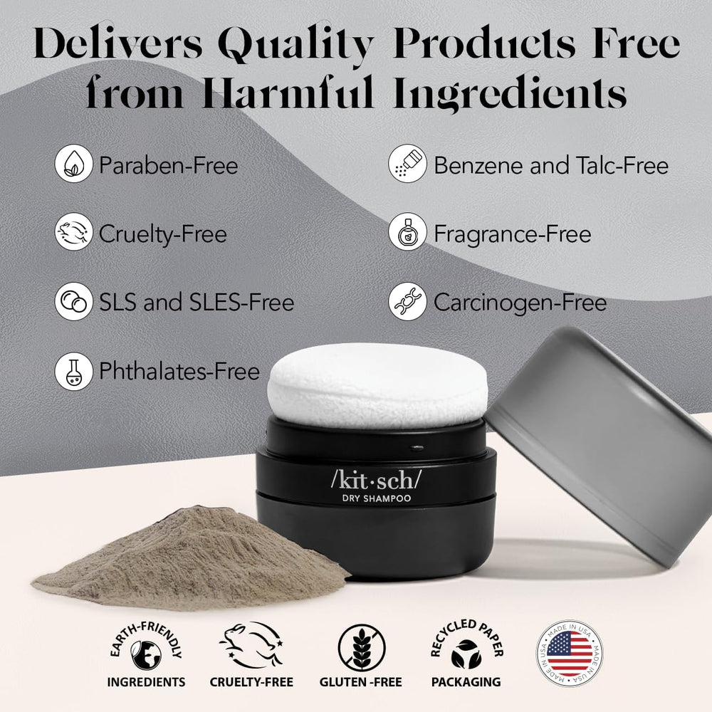 Kitsch dry shampoo powder unscented for fragrance-free refresh