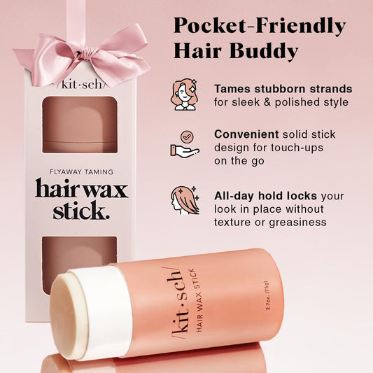 Kitsch Hair Wax Stick application sweep for quick on-the-go touch-ups