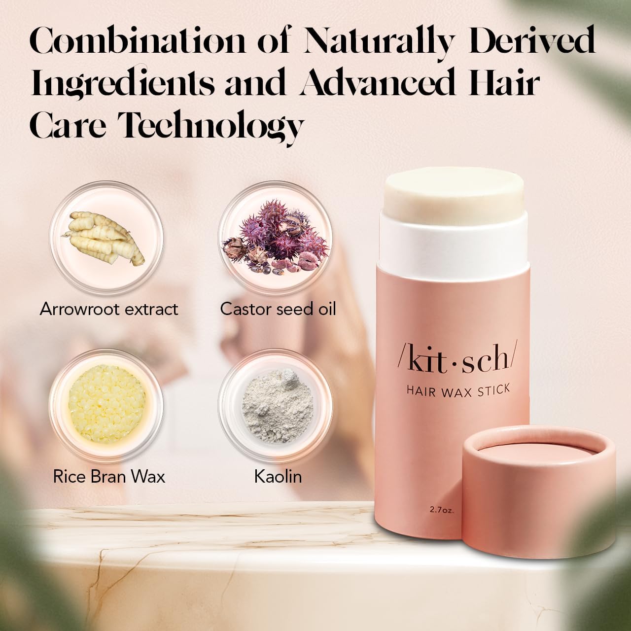 Kitsch Hair Wax Stick eco-friendly vegan formula preserves hair health