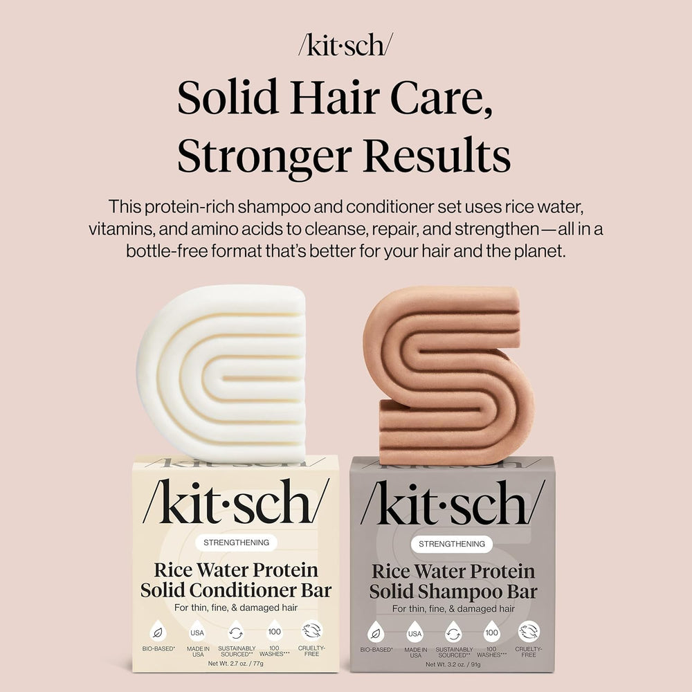 Kitsch Rice Water Shampoo Bar lather ready to cleanse and refresh.