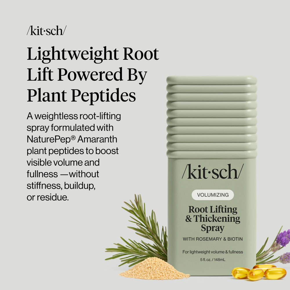 Kitsch Root Lifting Spray demonstrates soft, flexible hold for everyday styling.