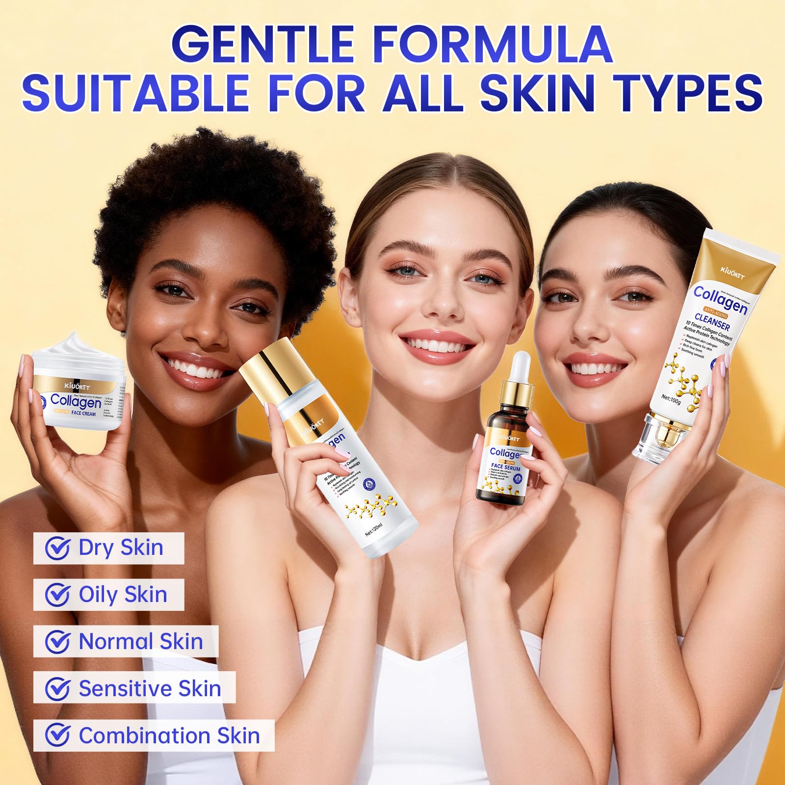 KIUORET Full Set provides a complete 7-piece daily routine.