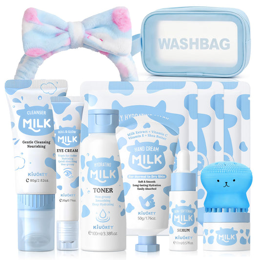 KIUORET Milk Skincare Set cleanser for kids, gentle cleansing and hydration.