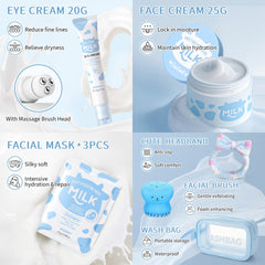KIUORET Milk Skincare Set hand cream, protects and moisturizes small hands.