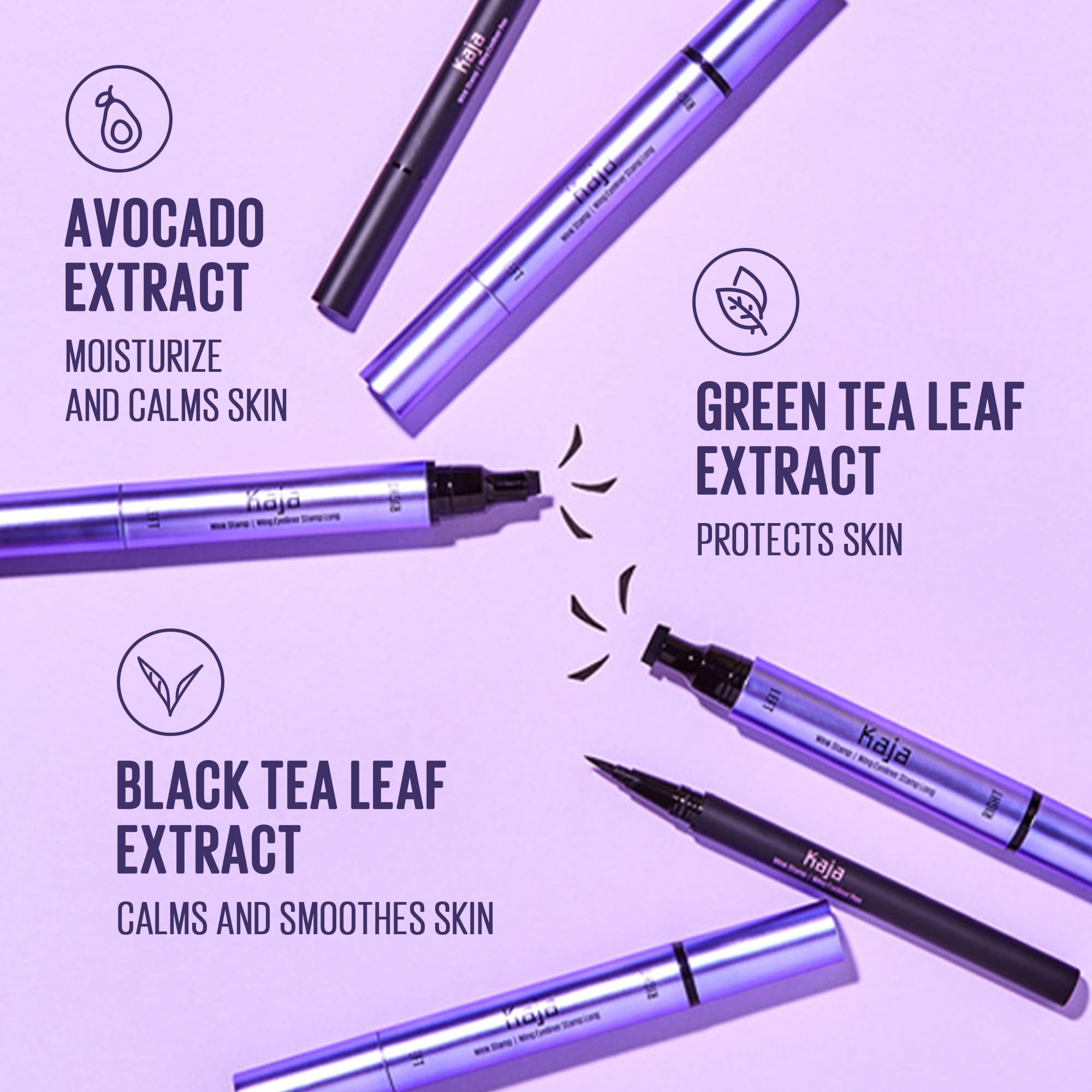 KAJA smudge-proof formula provides long-lasting wear throughout the day.