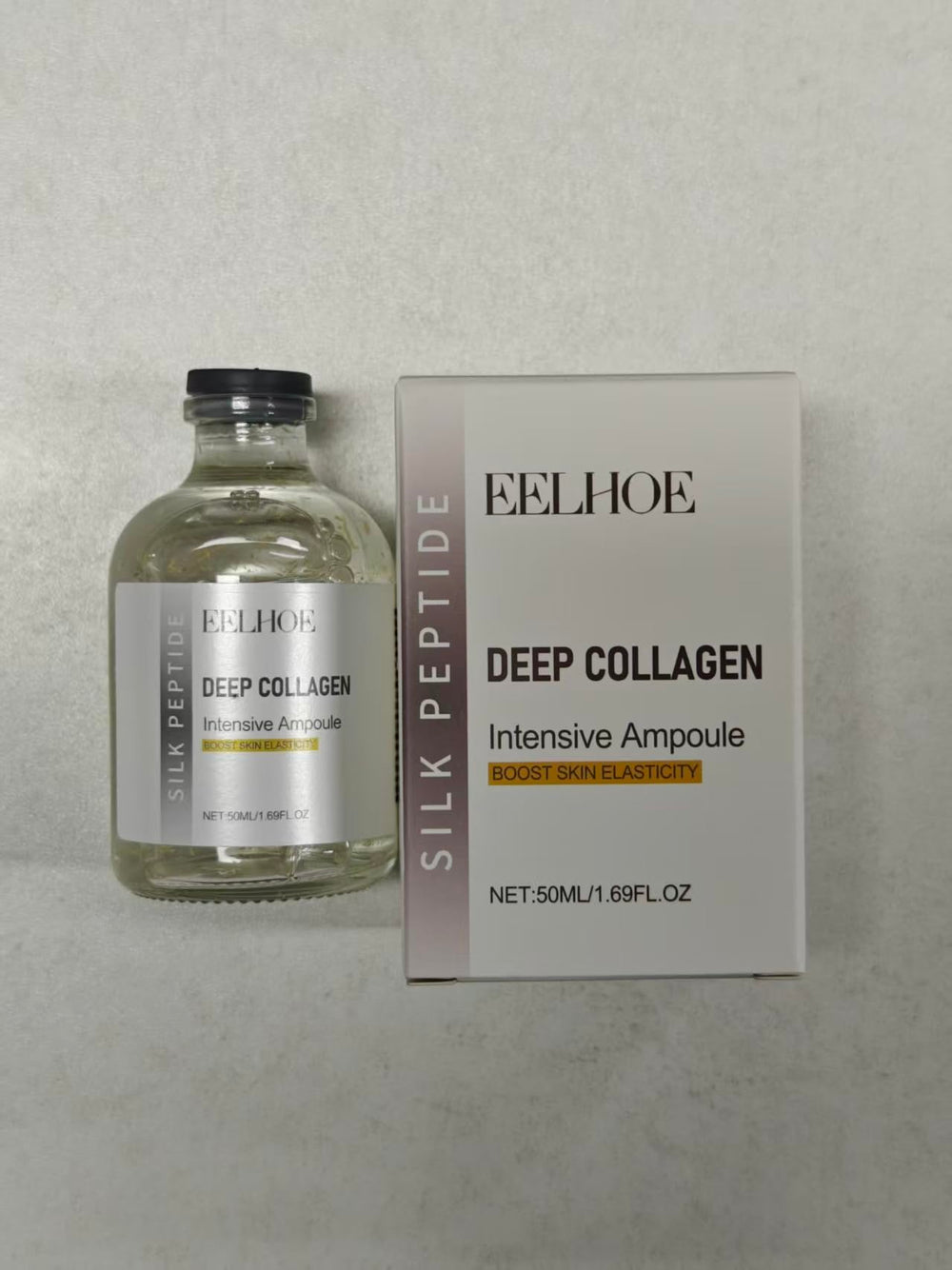 KKINYAS Silk peptide essence closeup showing rapid absorption.