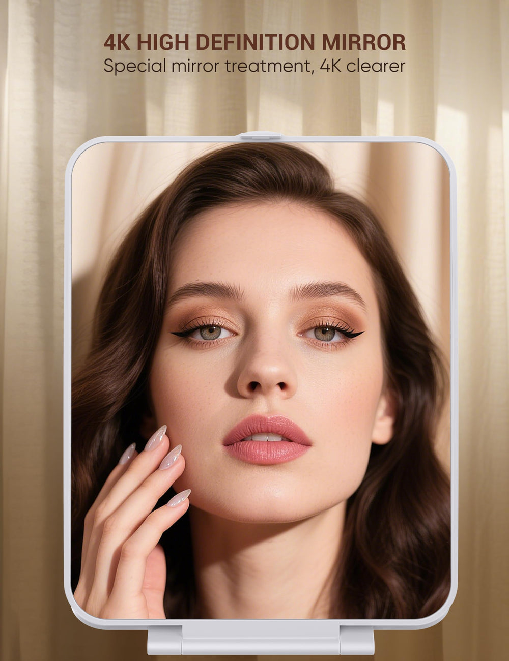 klarh travel makeup mirror inside a purse for on-the-go touch-ups