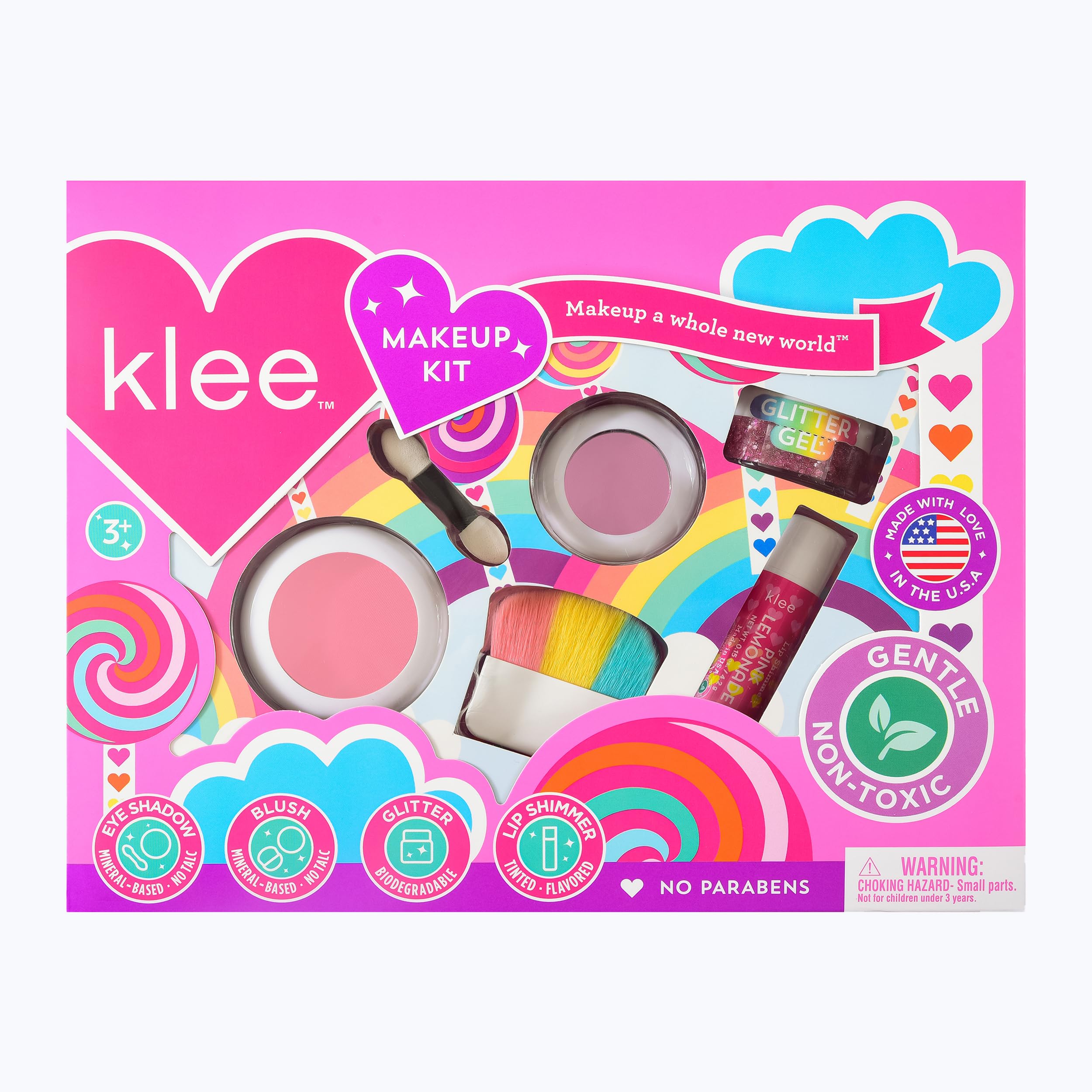 Klee Naturals Breezy Does It eye shadow showcases mineral color for gentle kid-friendly play