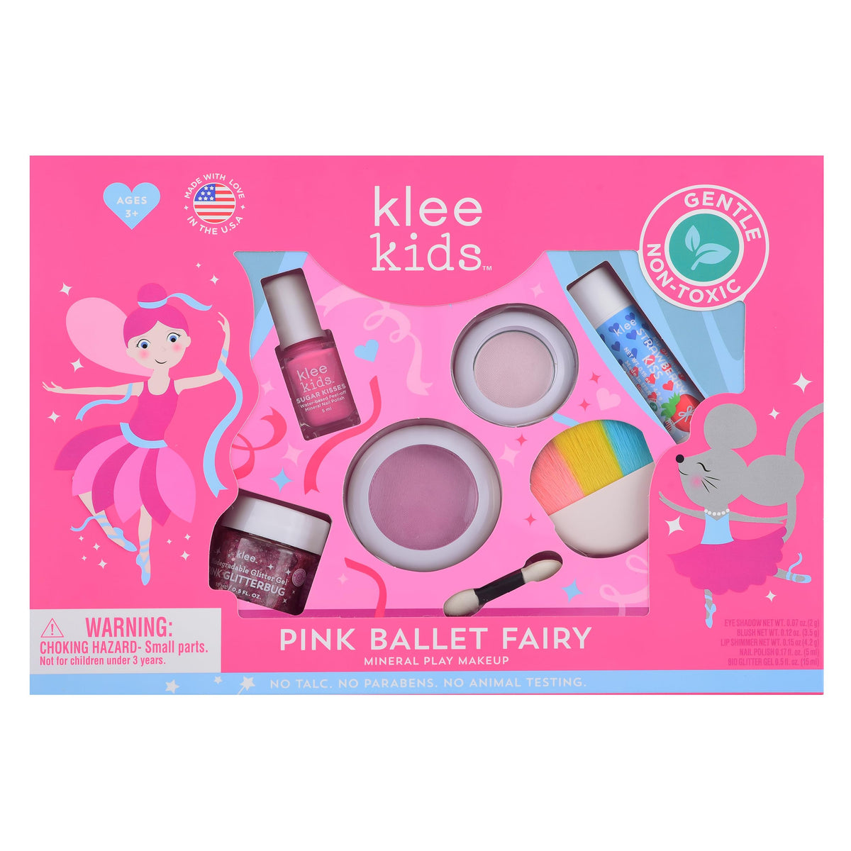 Klee Naturals Luna Star Ballet Slippers eye shadow adds kid-safe sparkle for dress-up.