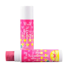 Klee Naturals Pink Lemonade lip shimmer adds soft color with kid-safe formula.