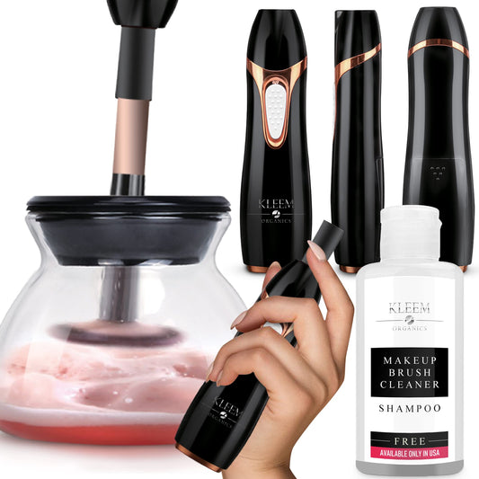 Kleem Electric Brush Cleaner front view showing compact home-use design