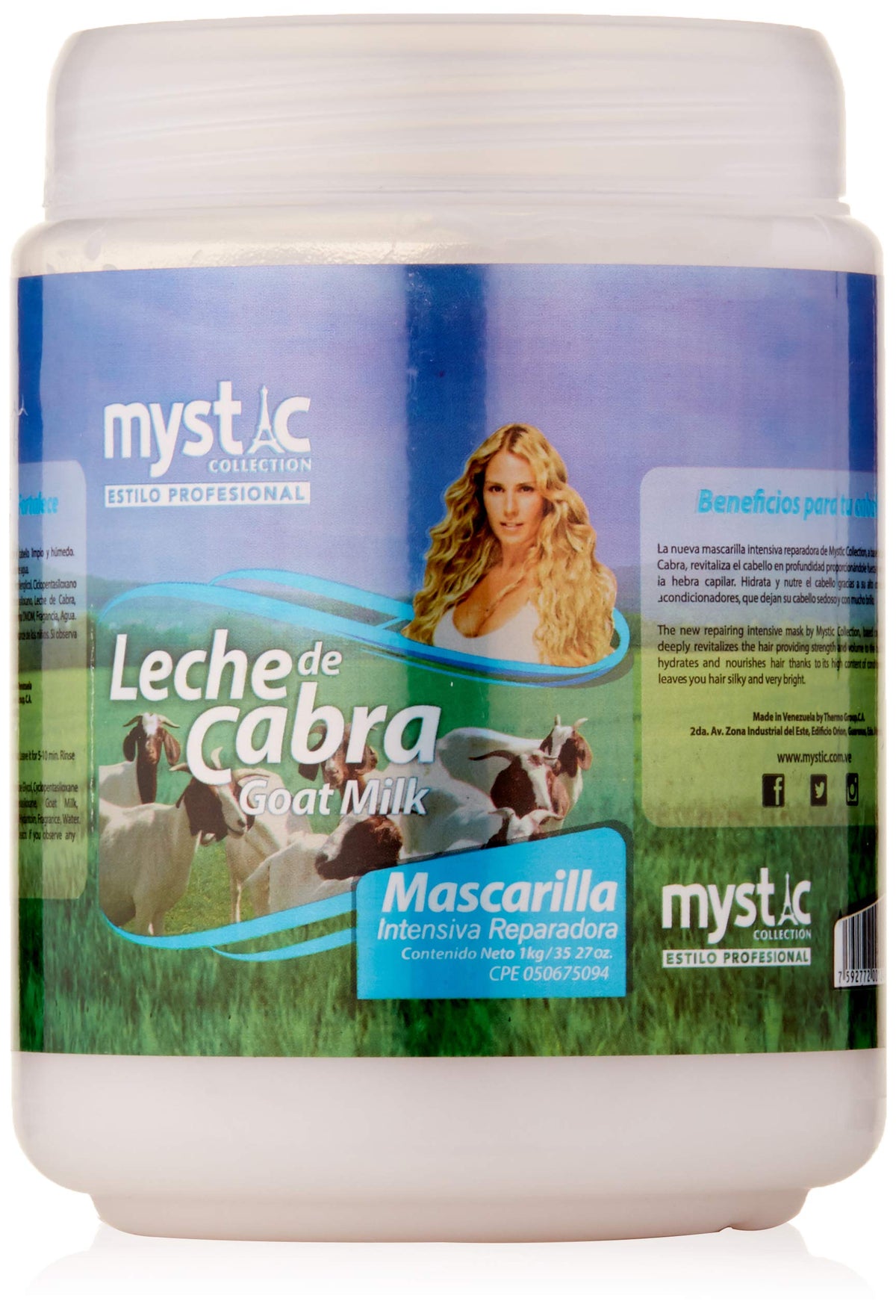 Kleravitex Goat Milk Mask bottle close-up showing deep conditioning for dry hair