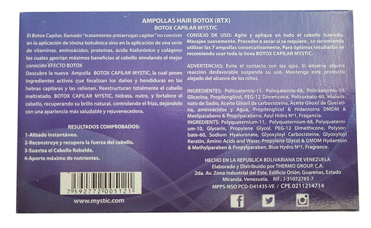 Kleravitex Mystic Biotex Ampoule demonstrating frizz control for smoother strands.