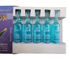 Kleravitex Mystic Biotex Ampoule bottle highlights hyaluronic acid and amino acids.