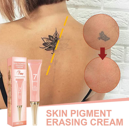 KlsyChry cream applied to tattooed skin for even coverage and absorption.
