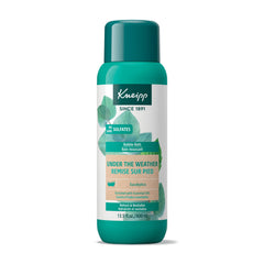Kneipp Under The Weather eucalyptus bubble bath bottle shows a refreshing scent for relaxation.