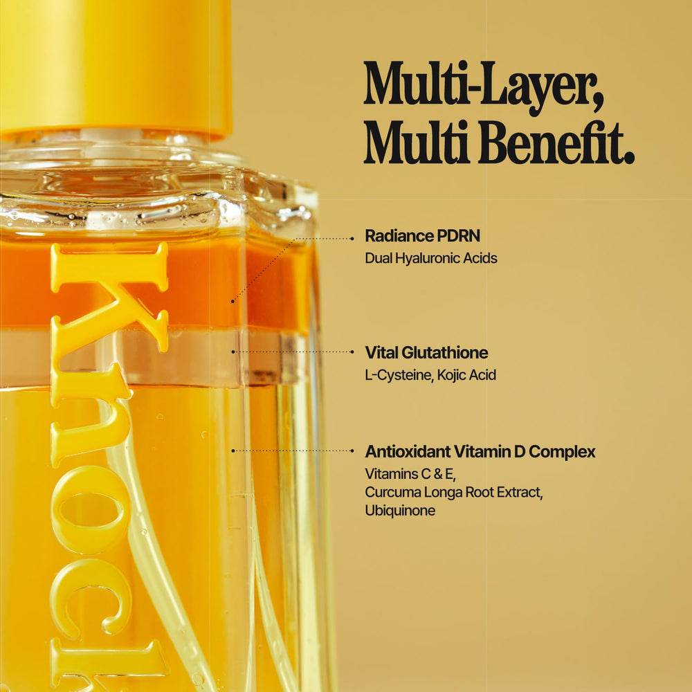 Knock Shaking Serum Mist label close-up highlights premium branding and usage