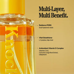 Knock Shaking Serum Mist label close-up highlights premium branding and usage