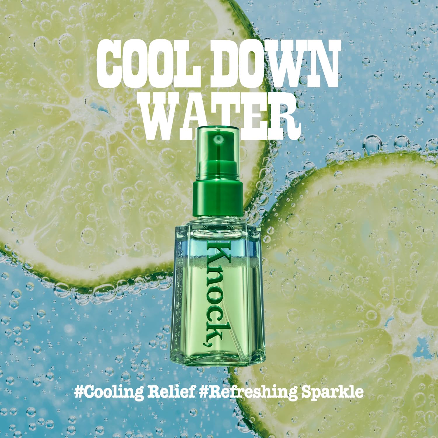 Knock Shaking Serum Mist travel bottle ready for carry-on refreshment.