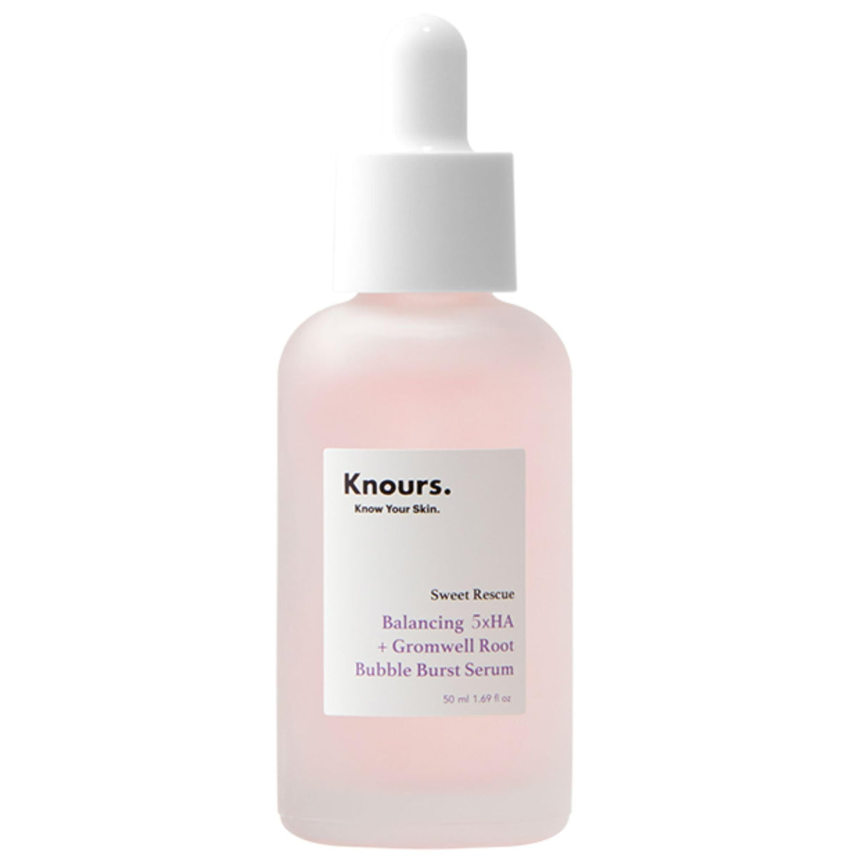 Knours bubble burst serum bottle with visible bubbles for hydration