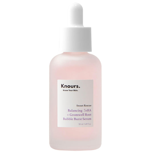 Knours bubble burst serum bottle with visible bubbles for hydration