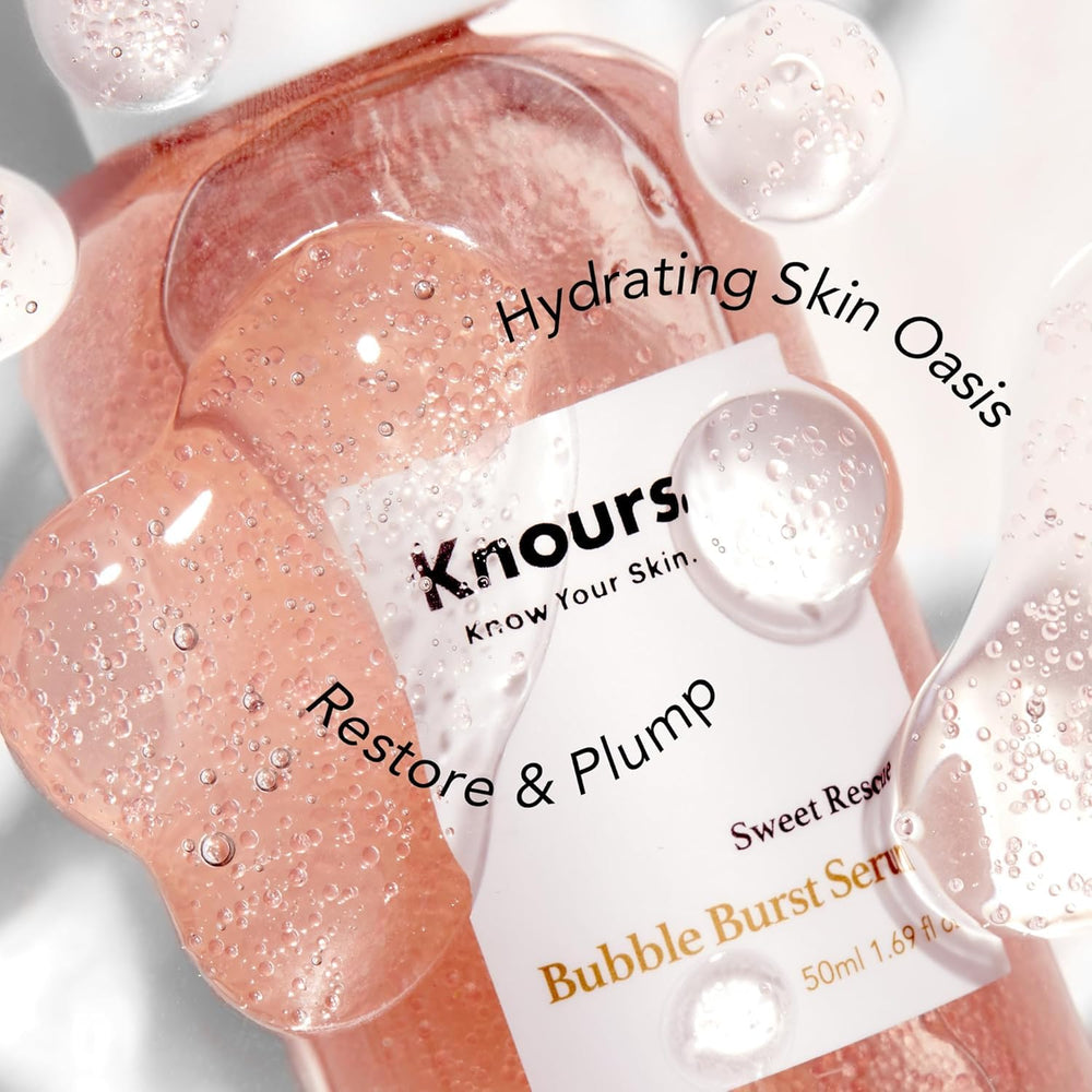 Knours crystal bead technology close-up showing gentle hydration