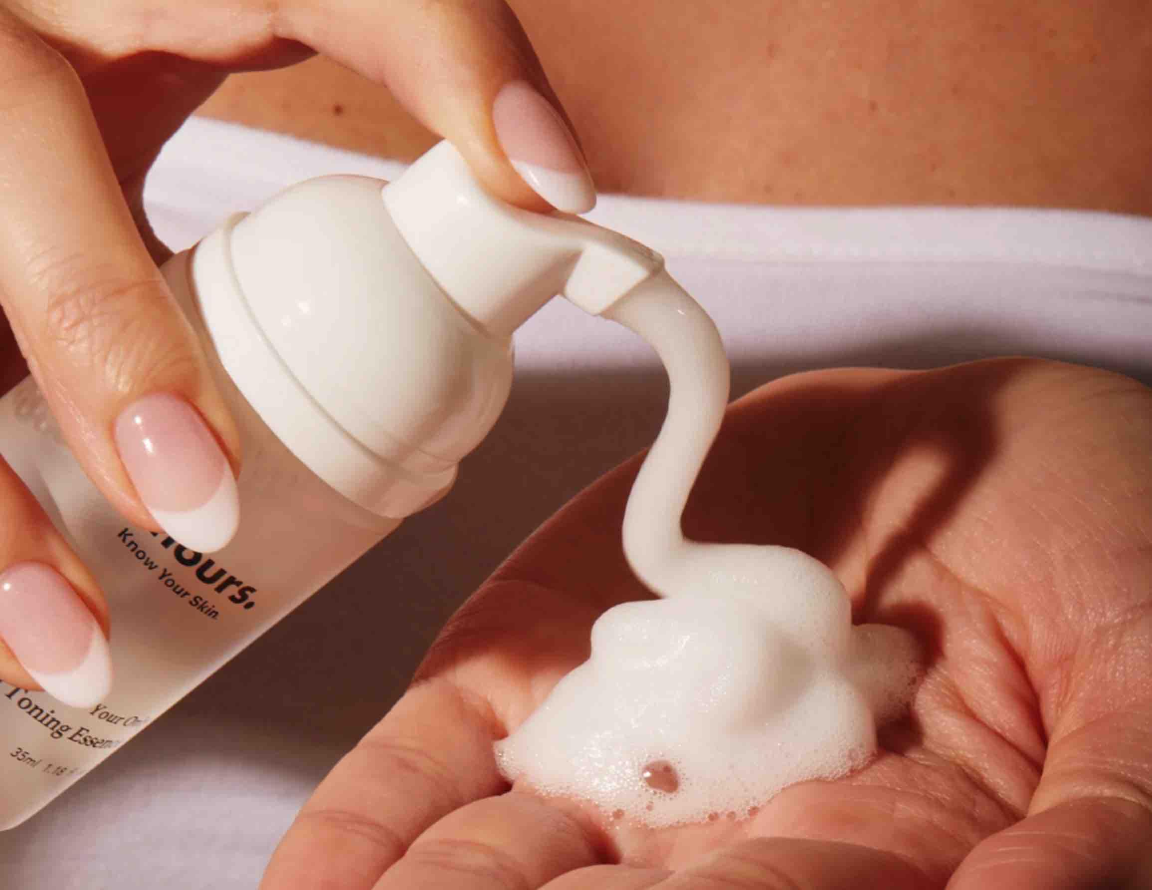 Knours daily skincare routine steps graphic emphasizing streamlined 3-in-1 care.