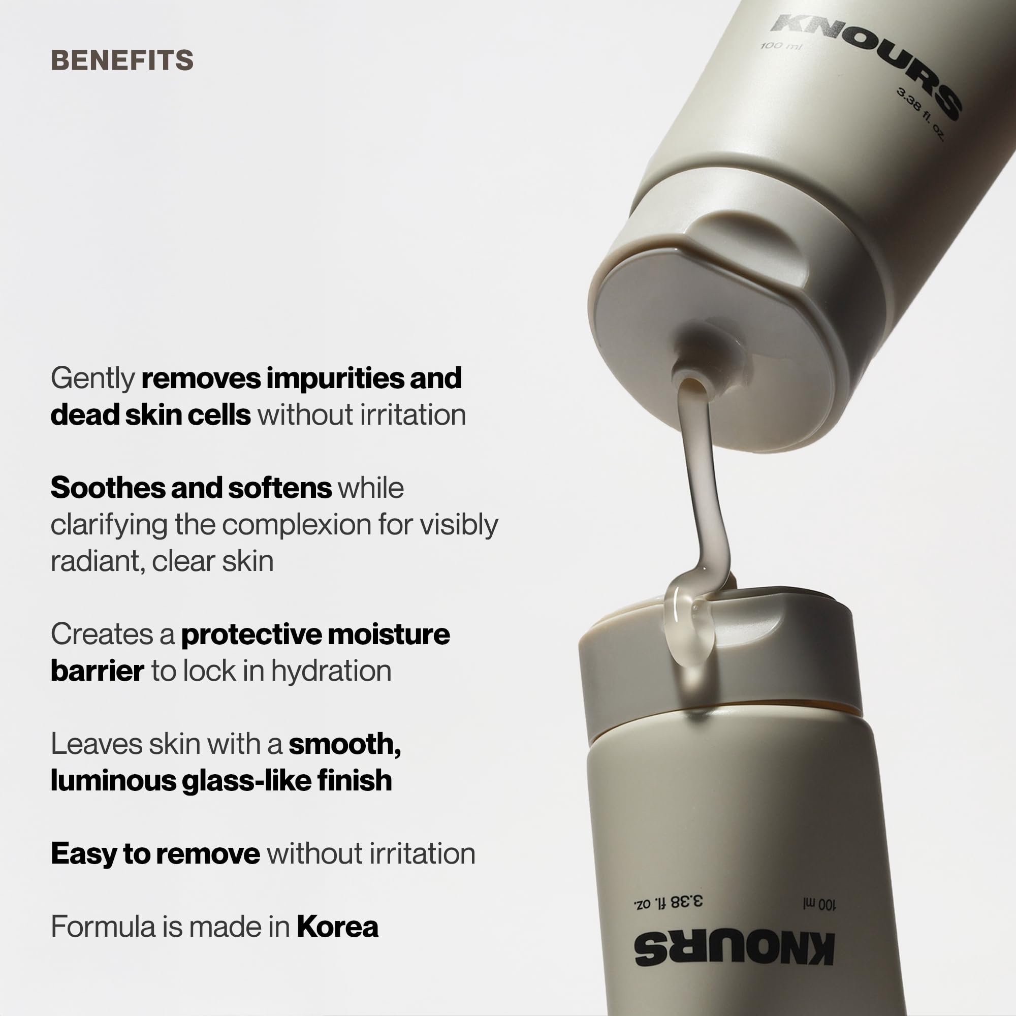 Knours Japanese Clover brightening effect showing clear, radiant complexion