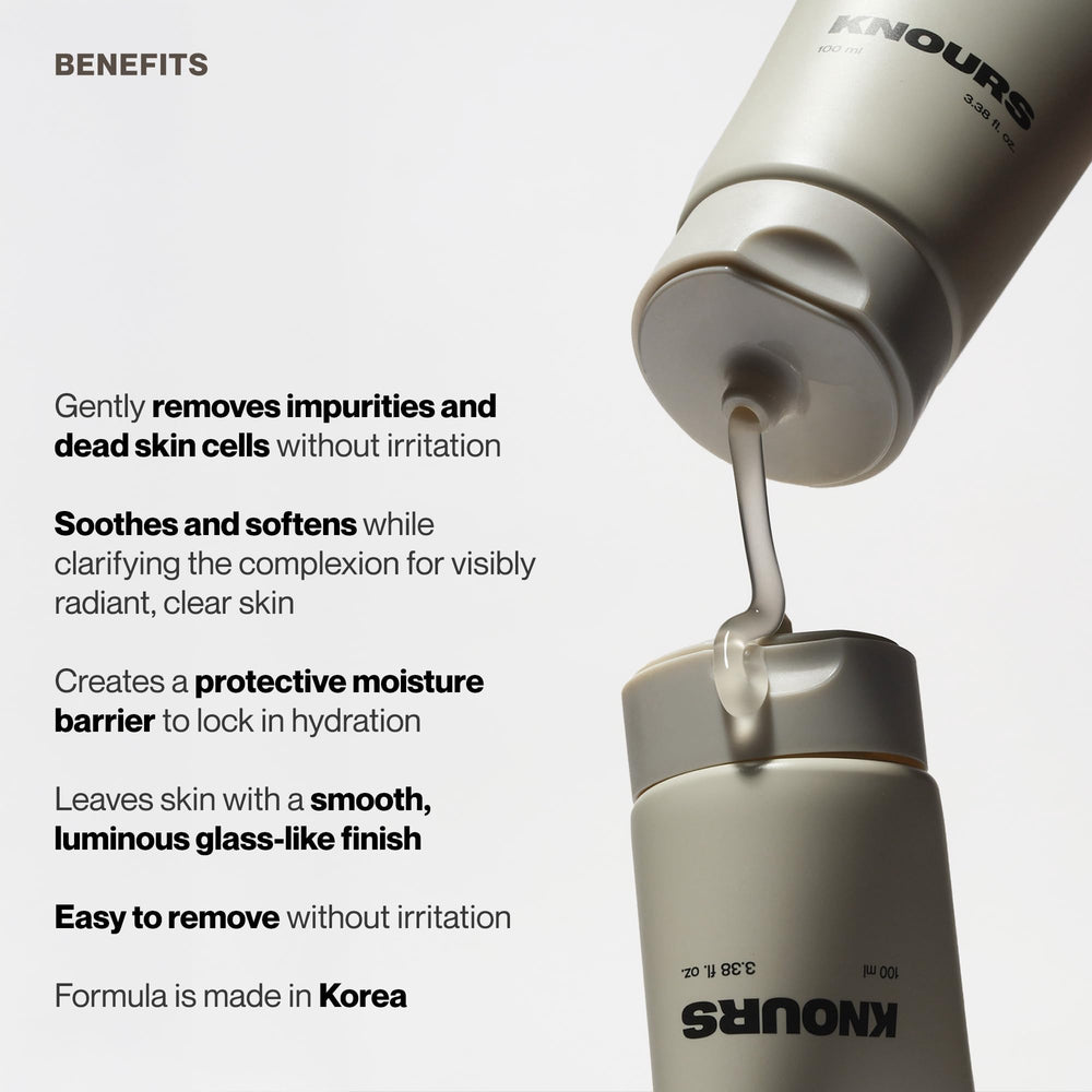 Knours Japanese Clover brightening effect showing clear, radiant complexion