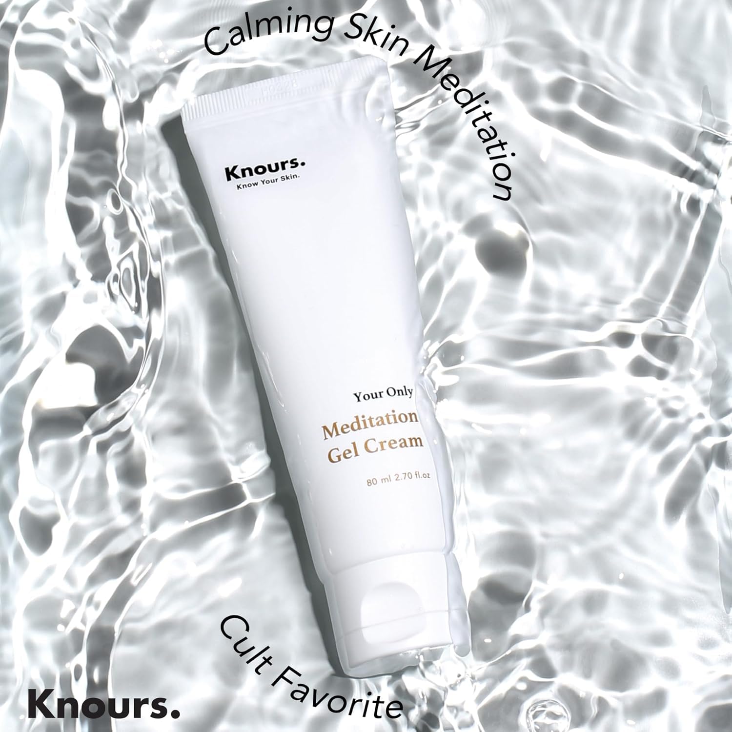 Knours texture swatch highlights quick-absorbing hydration for morning routines.