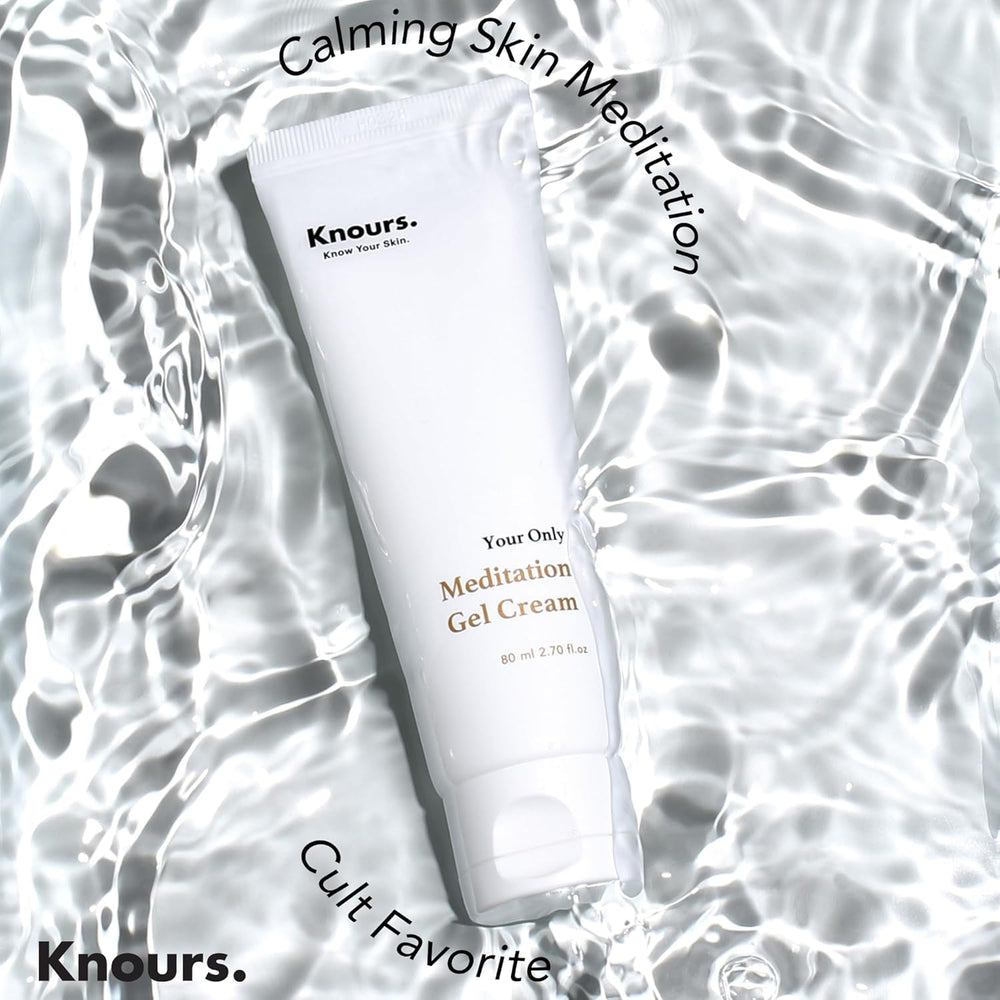 Knours texture swatch highlights quick-absorbing hydration for morning routines.