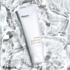 Knours texture swatch highlights quick-absorbing hydration for morning routines.
