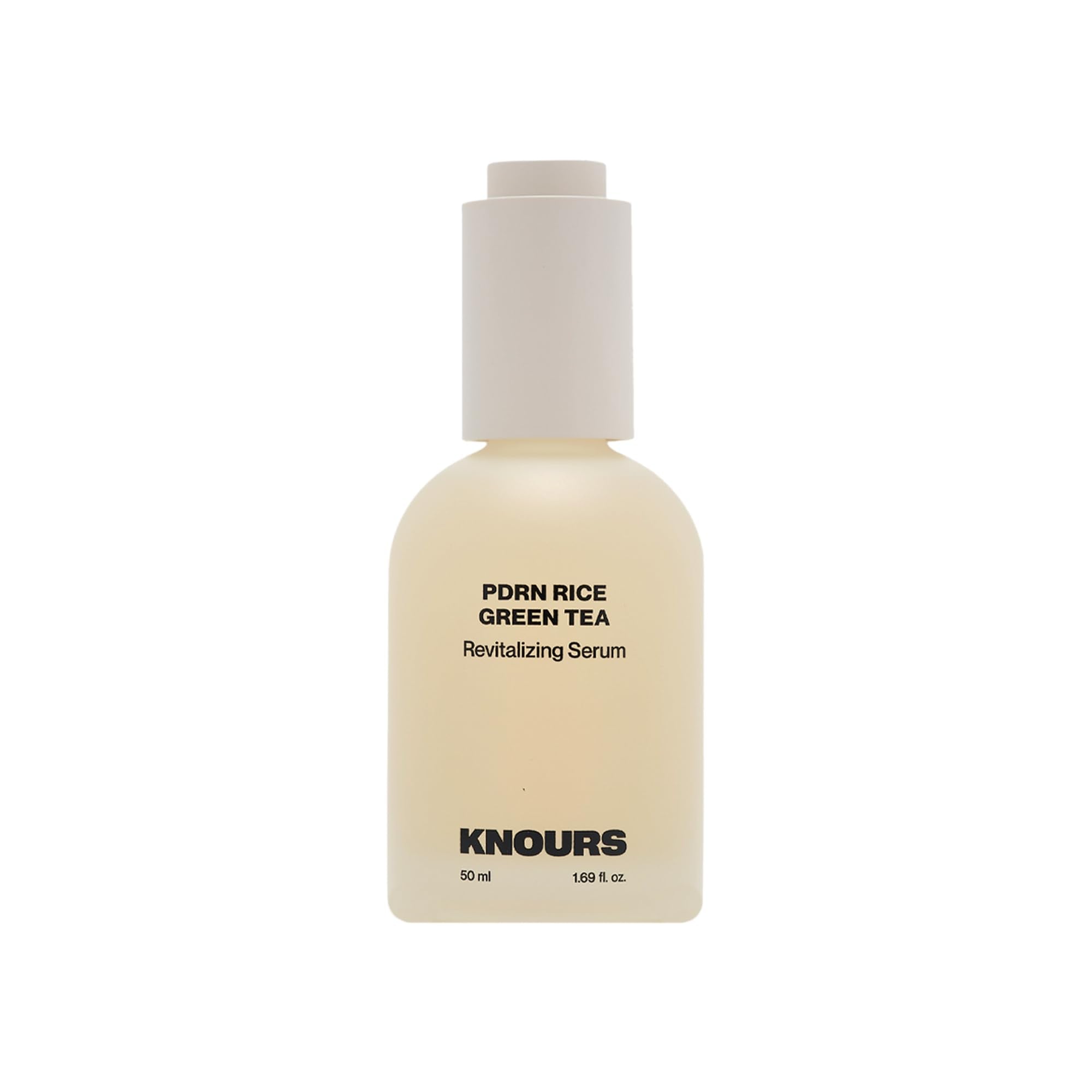 Knours PDRN Rice serum bottle shown for hydration and soft skin glow.