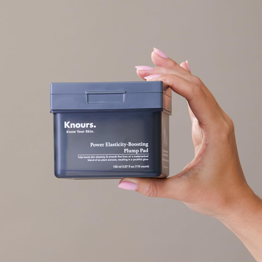 Knours Plump Pad label detail emphasizes natural plant blends.