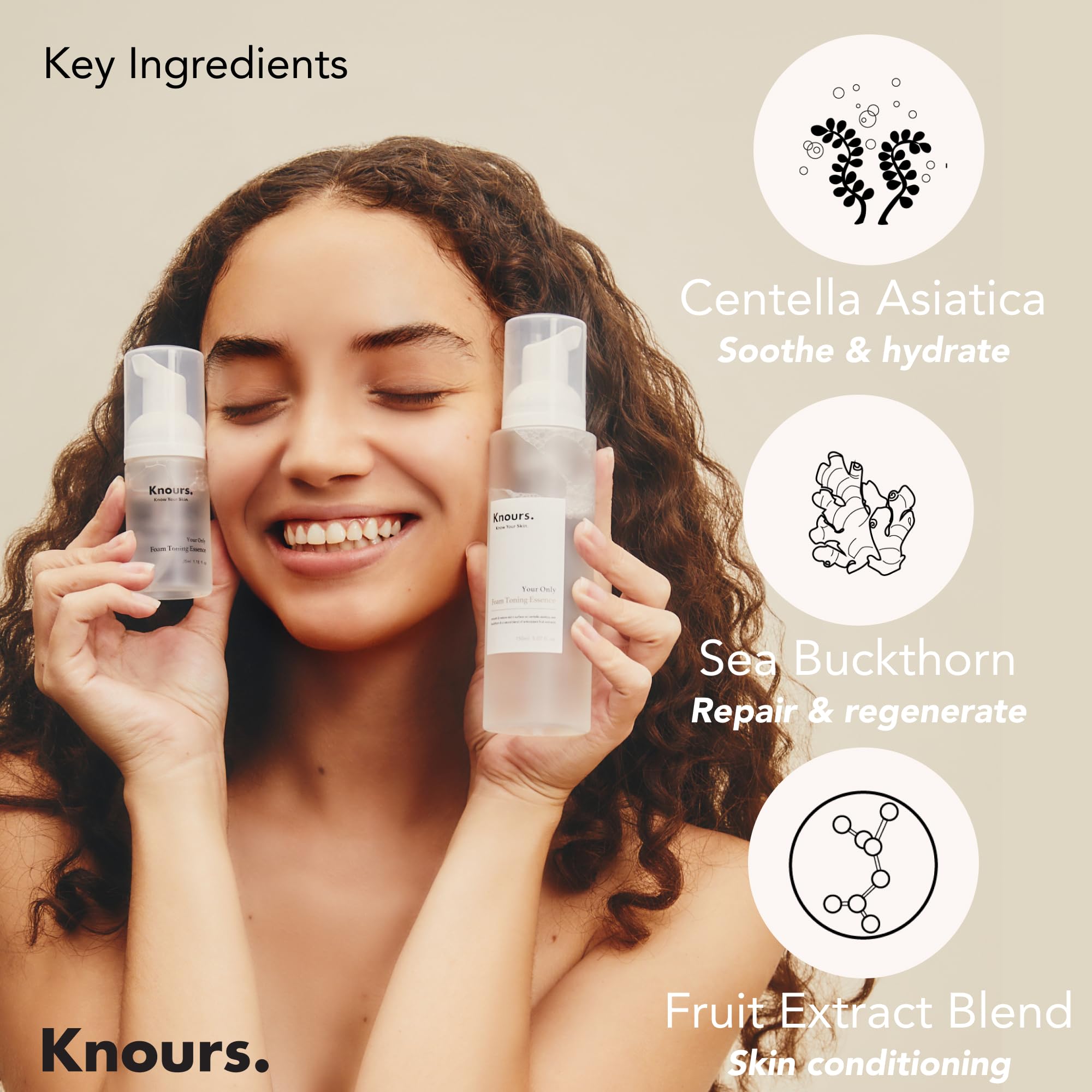 Knours sea buckthorn extract illustration signaling antioxidant-rich conditioning for hydrated skin.