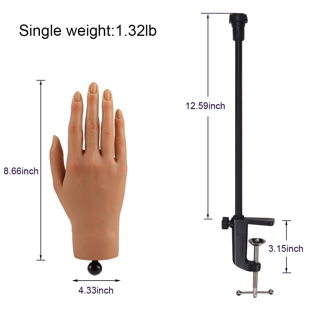 KnowU new base design keeps the nail practice hand secure on tables