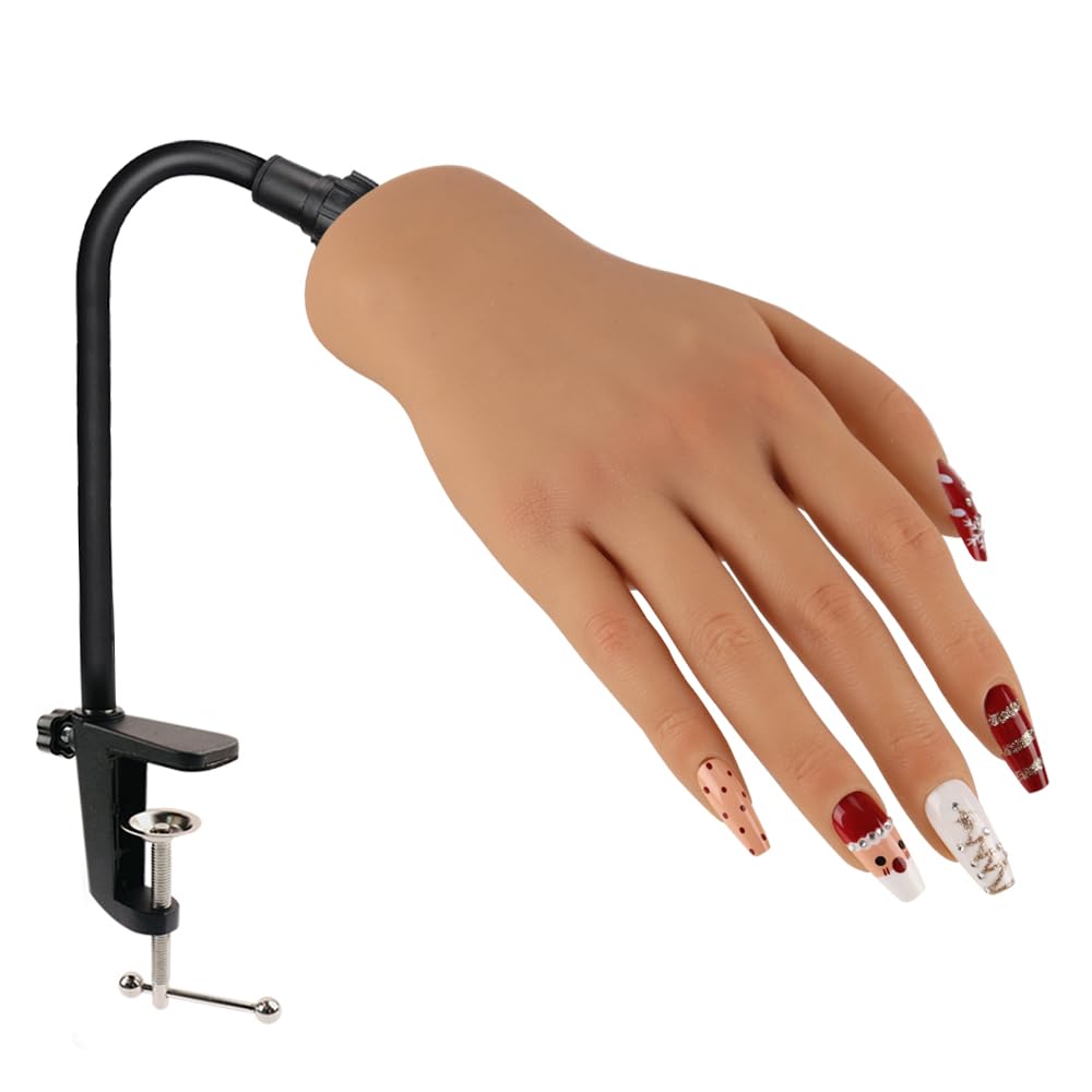 KnowU nail practice hand with stand bracket for stable acrylic nail practice