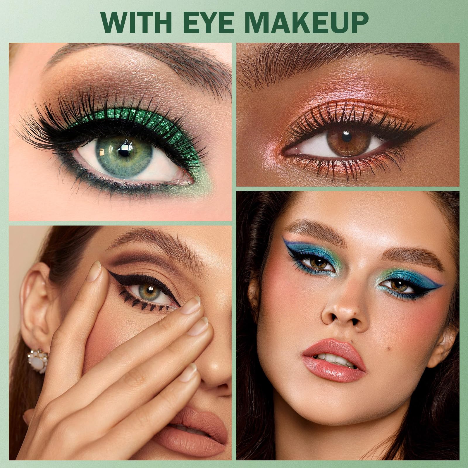 KOAVDMT Arabic eyeliner powder applied on eyelid for classic line
