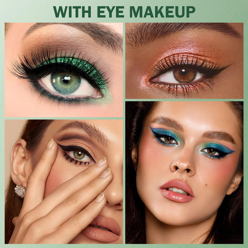 KOAVDMT Arabic eyeliner powder applied on eyelid for classic line