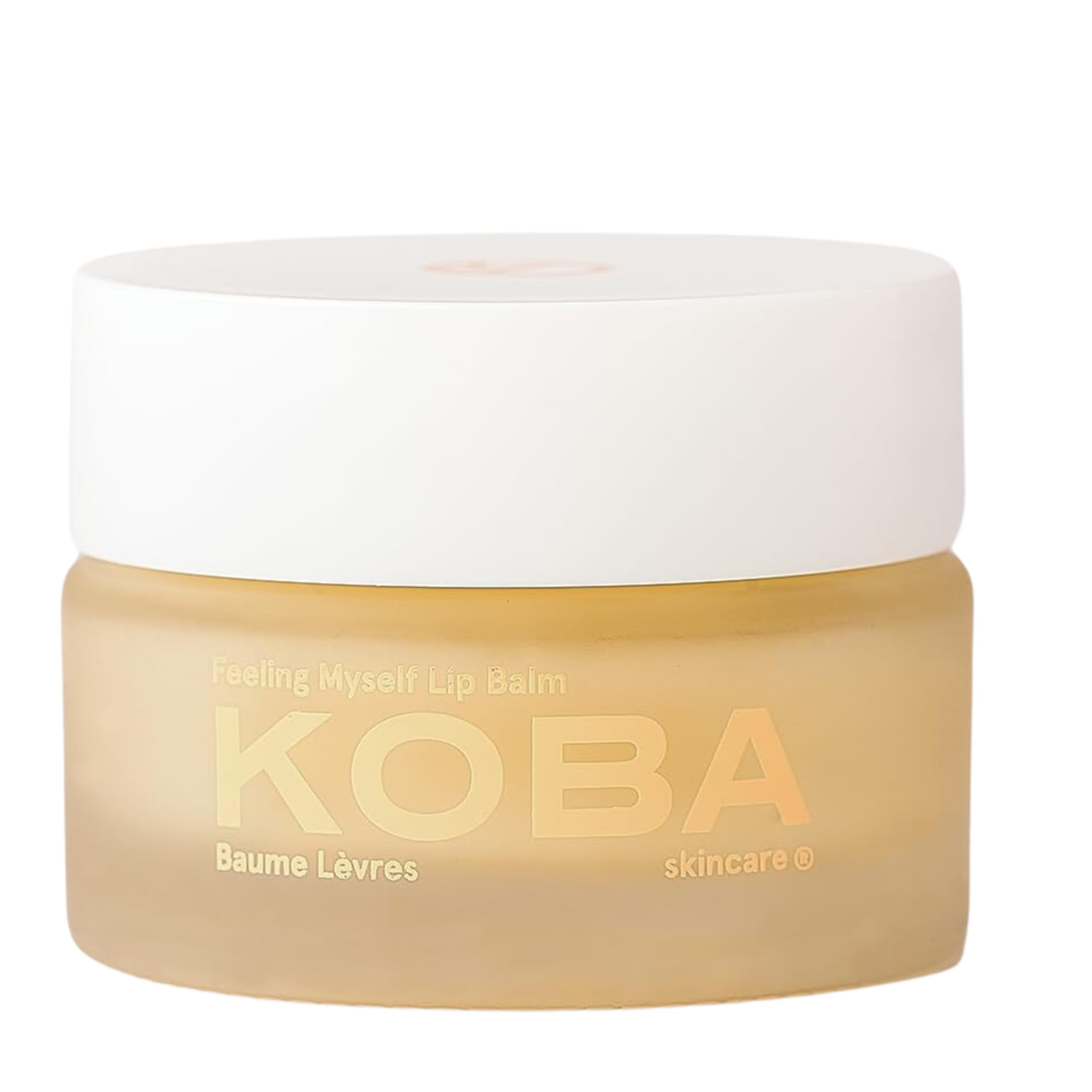 KOBA Feeling Myself Lip Balm packaging close-up highlighting natural care.