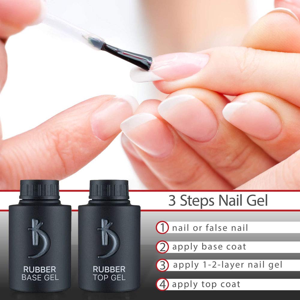 KODI Rubber Base Gel provides a durable base layer for polish.
