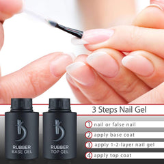 KODI Rubber Base Gel provides a durable base layer for polish.